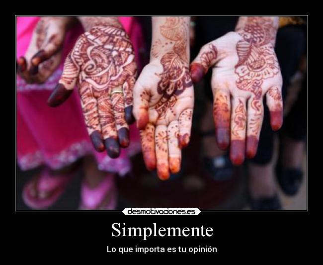 Simplemente - Lo que importa es tu opinión