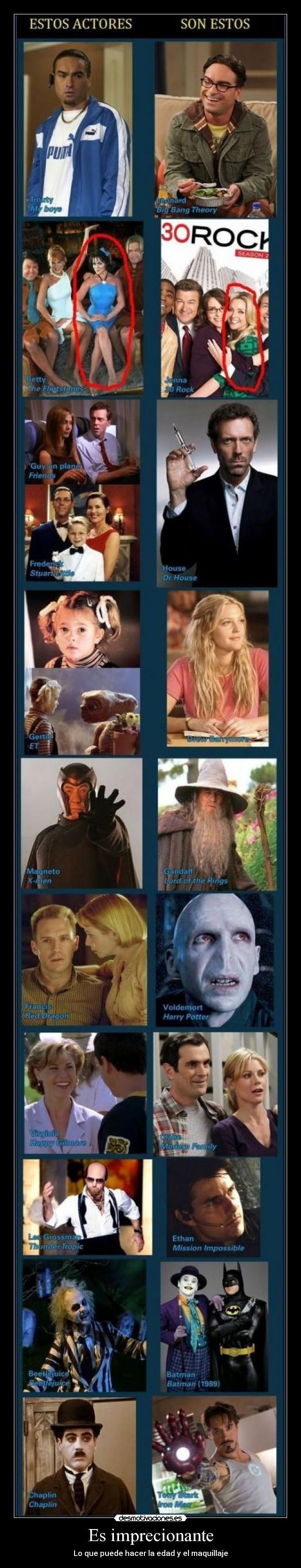 Es imprecionante - Lo que puede hacer la edad y el maquillaje