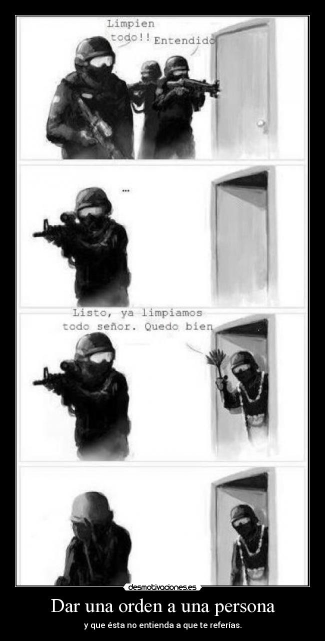 Dar una orden a una persona -