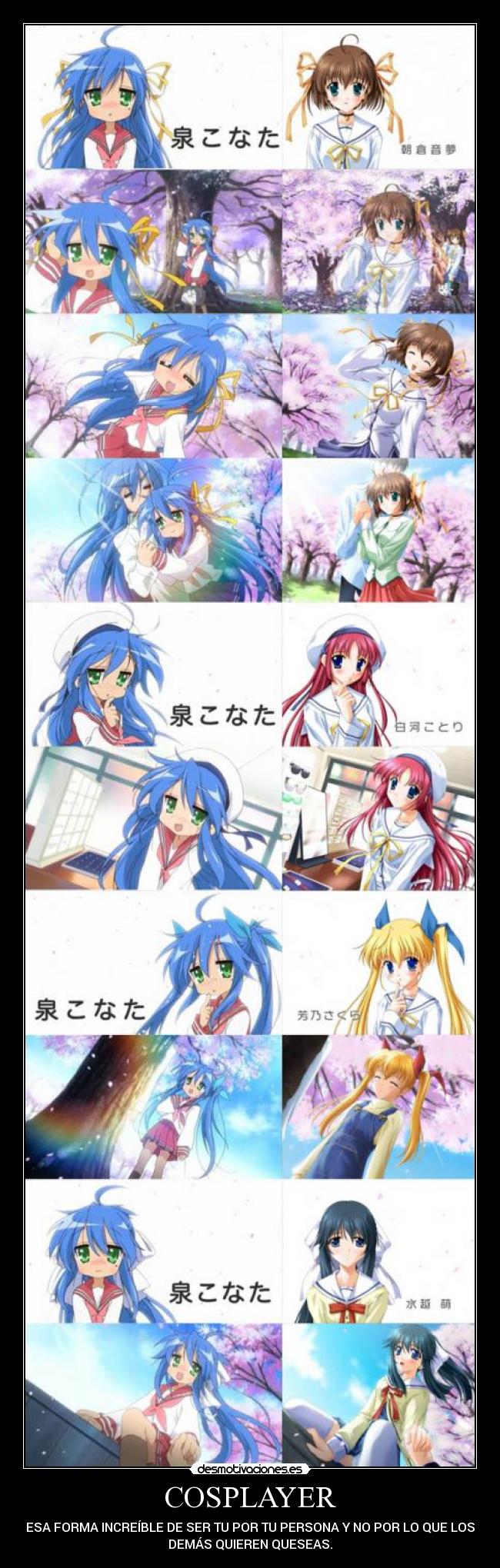 carteles cosplayer desmotivaciones