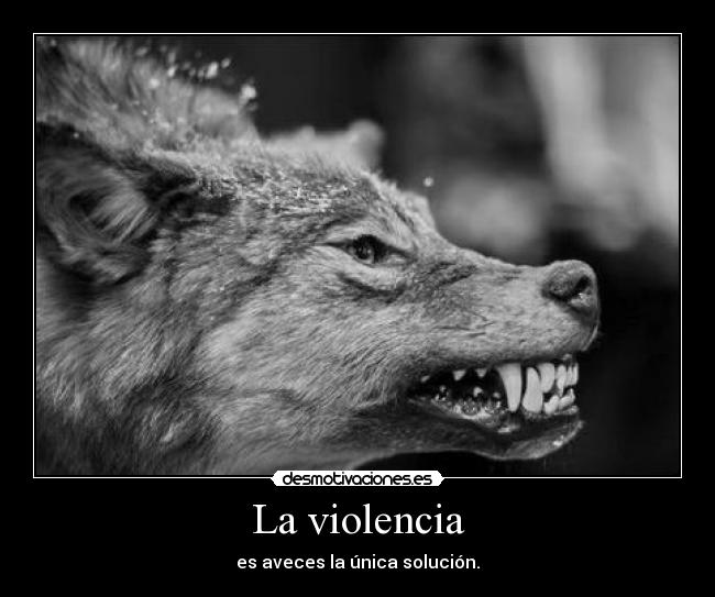 La violencia - es aveces la única solución.