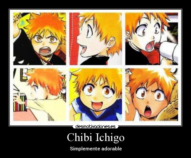 carteles anime bleach ichigo chibi desmotivaciones