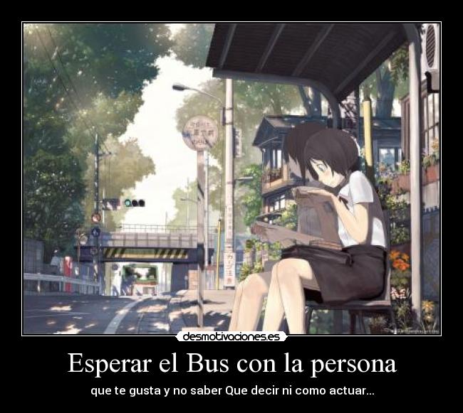 Esperar el Bus con la persona - 