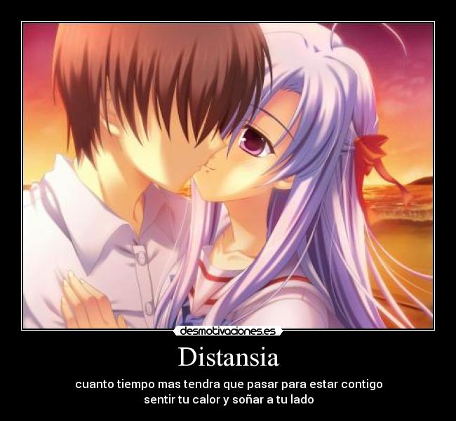 carteles anime amor distansia desmotivaciones