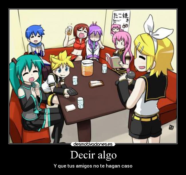 Decir algo -