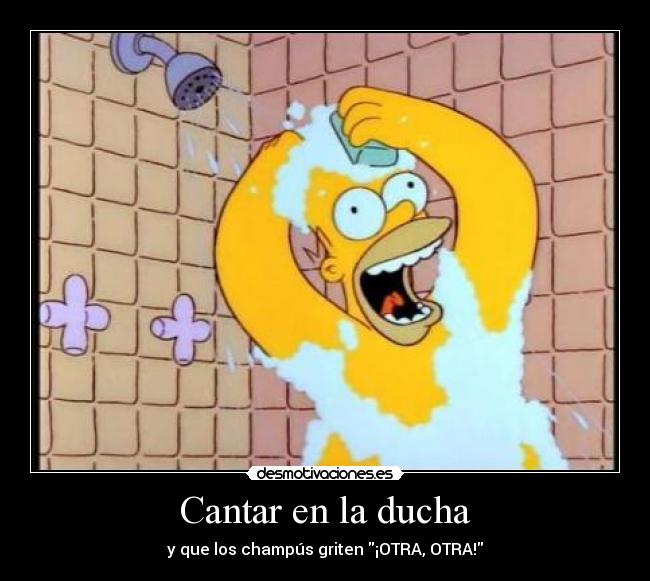 Cantar en la ducha -