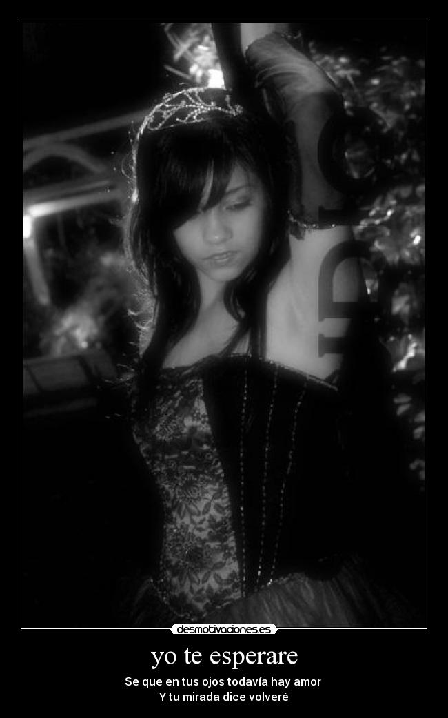 yo te esperare - Se que en tus ojos todavía hay amor
Y tu mirada dice volveré