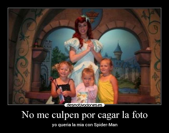 No me culpen por cagar la foto - yo queria la mia con Spider-Man