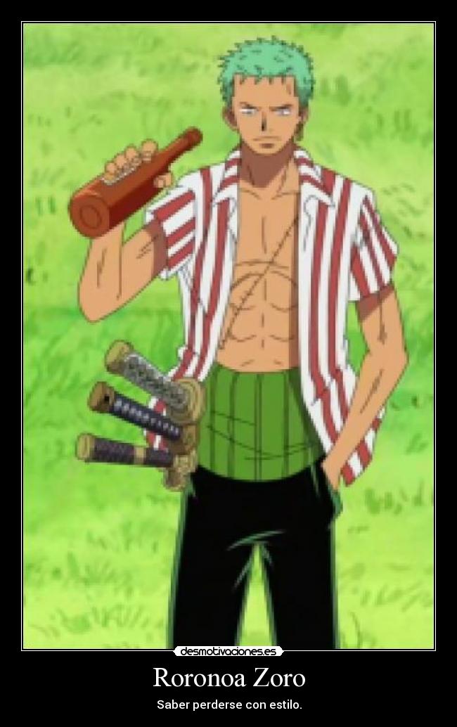 carteles zoro desmotivaciones