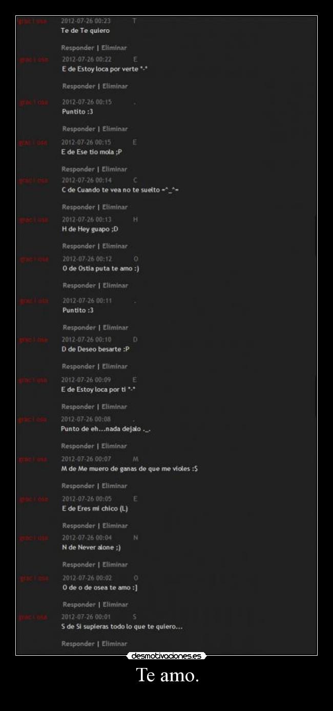 Te amo. -