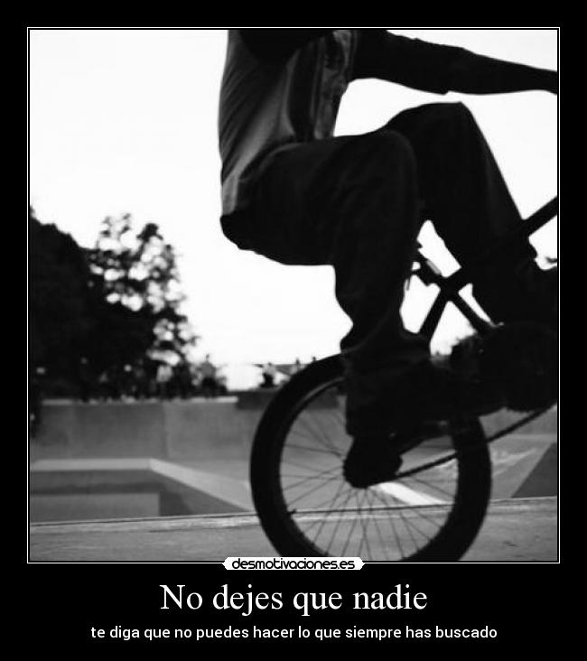 No dejes que nadie - te diga que no puedes hacer lo que siempre has buscado