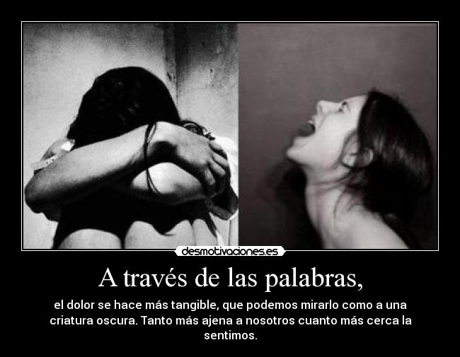 A través de las palabras, - 