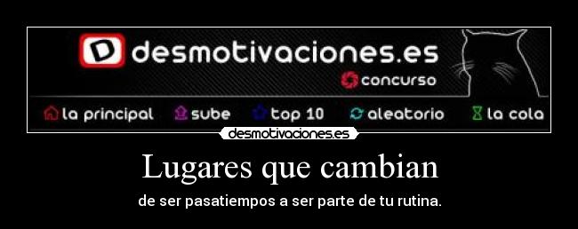 Lugares que cambian - 