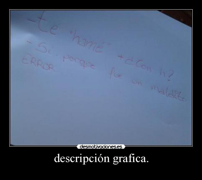 descripción grafica. - 