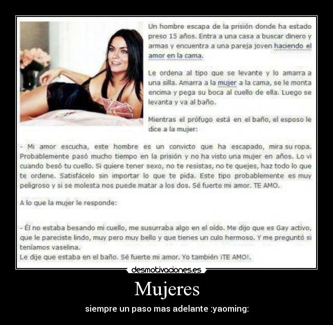 Mujeres - siempre un paso mas adelante :yaoming: