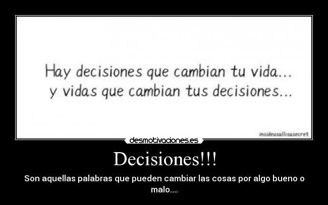 Decisiones!!! -