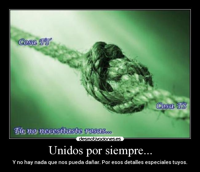 carteles amor lazo siempre unidos amo danar detalle detalles especial especiales union desmotivaciones