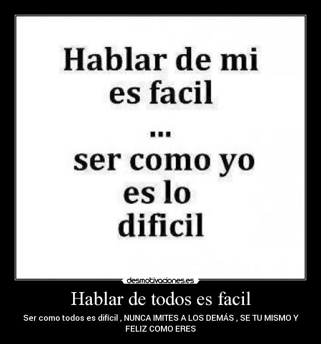 Hablar de todos es facil - 