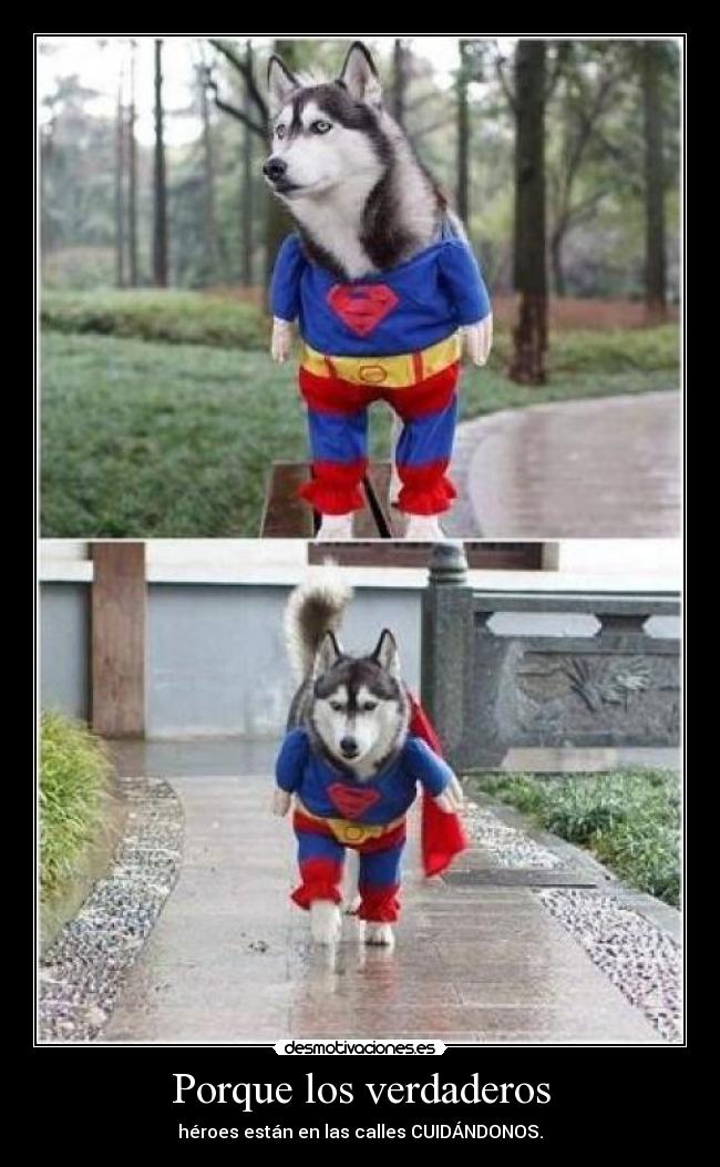 Porque los verdaderos - héroes están en las calles CUIDÁNDONOS.