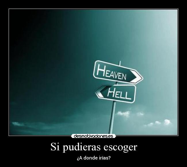 Si pudieras escoger - ¿A donde irías?