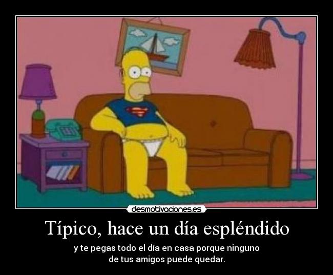 carteles tipico dia esplendido pegas casa amigos quedar desmotivaciones