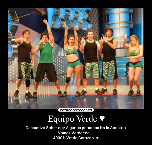 Equipo Verde ♥ - Desmotiva Saber que Algunas personas No lo Aceptan
Vamoz Verdeeee..!! ♥
4000% Verde Corazon c: