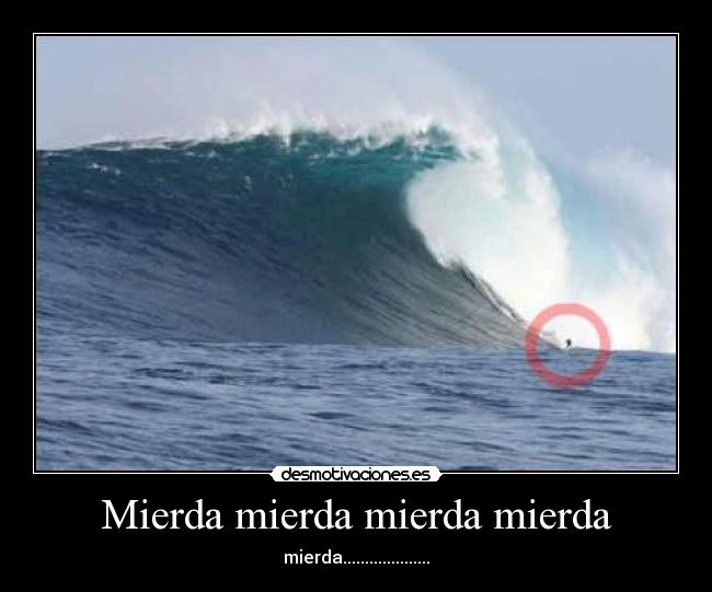 Mierda mierda mierda mierda - mierda....................