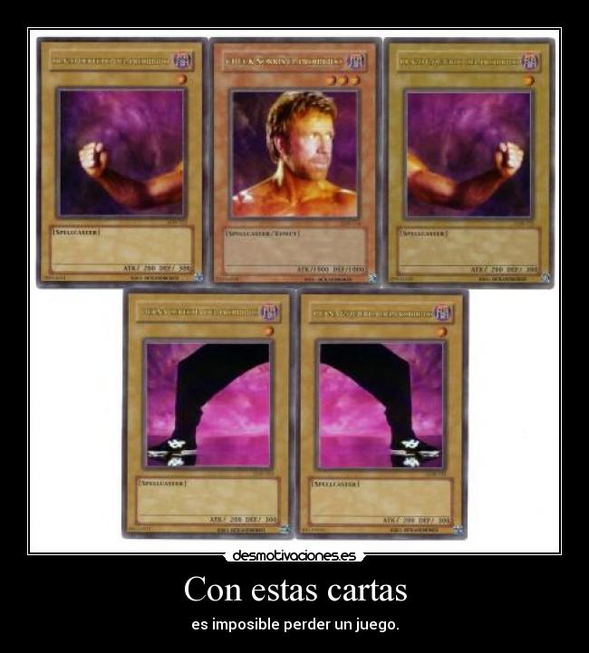 Con estas cartas - es imposible perder un juego.