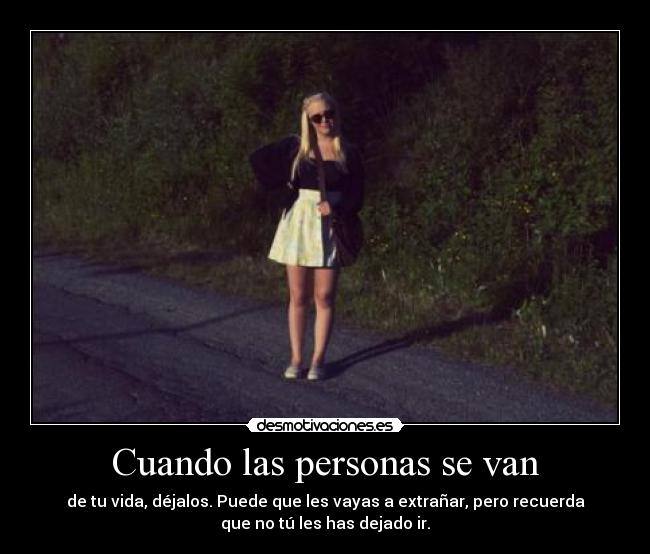 Cuando las personas se van - 