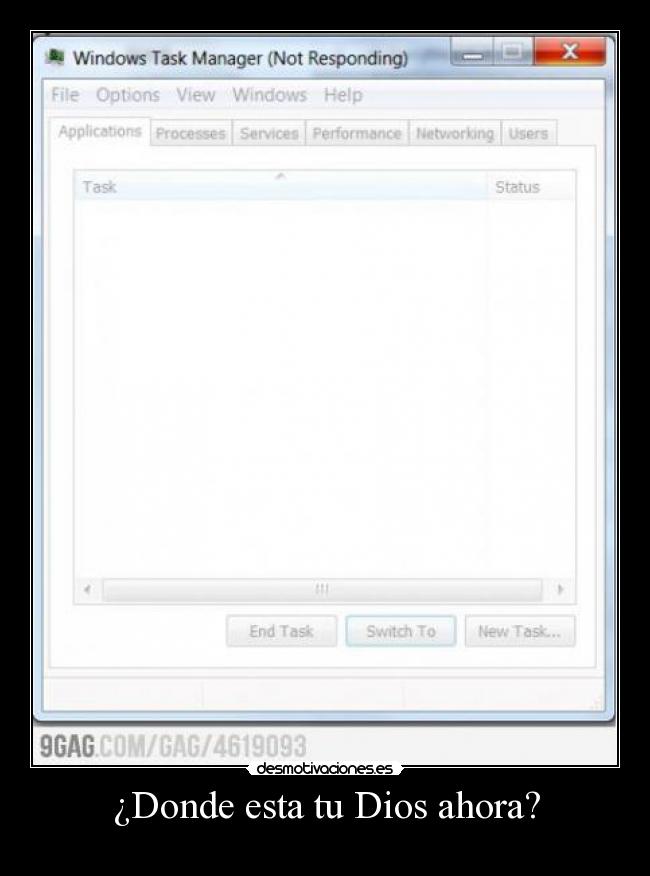 carteles dios dios fail windows errro not responding desmotivaciones