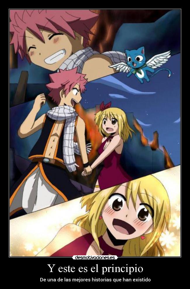 carteles fairy tail principio mejores historias desmotivaciones