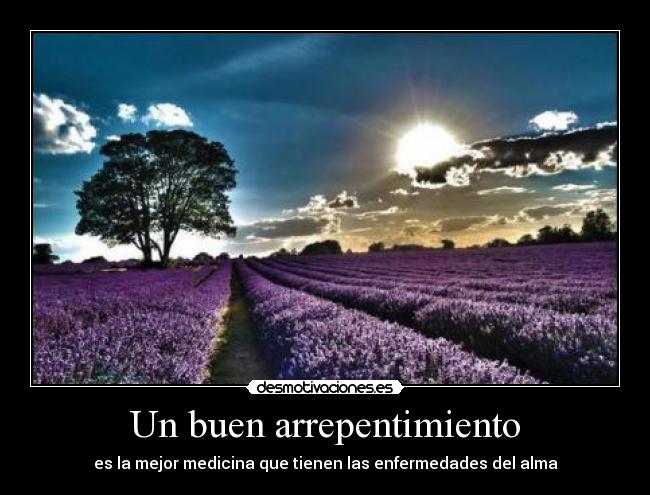 Un buen arrepentimiento - es la mejor medicina que tienen las enfermedades del alma