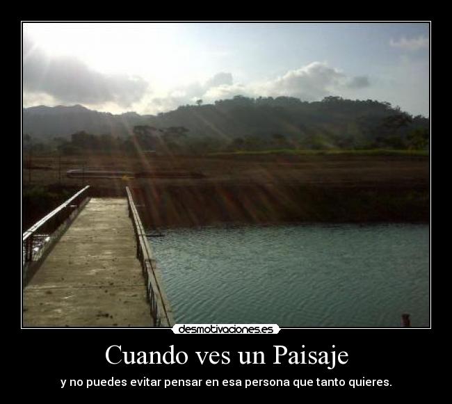Cuando ves un Paisaje -