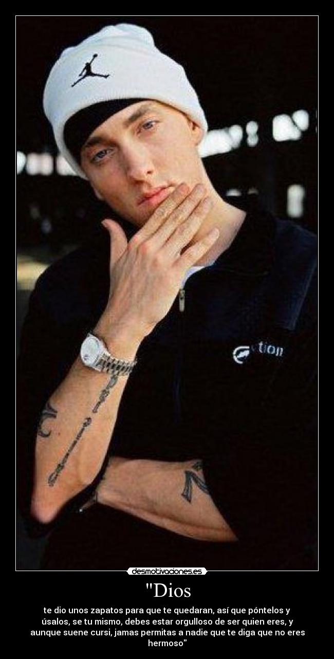 carteles dios dios eminem beautiful desmotivaciones