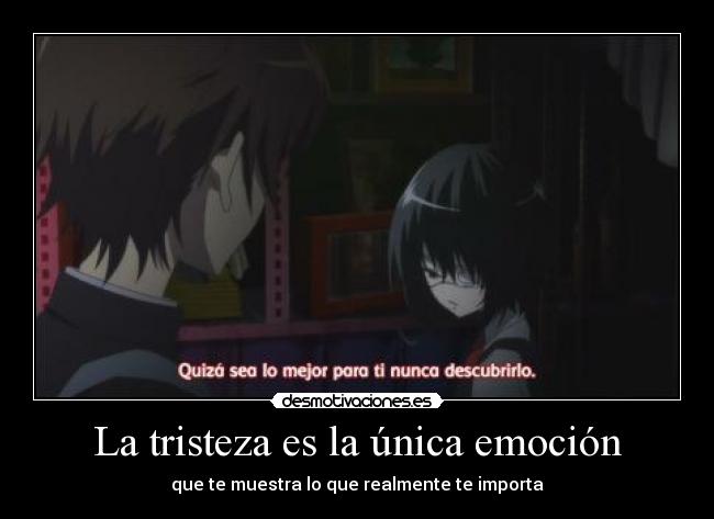 La tristeza es la única emoción - que te muestra lo que realmente te importa