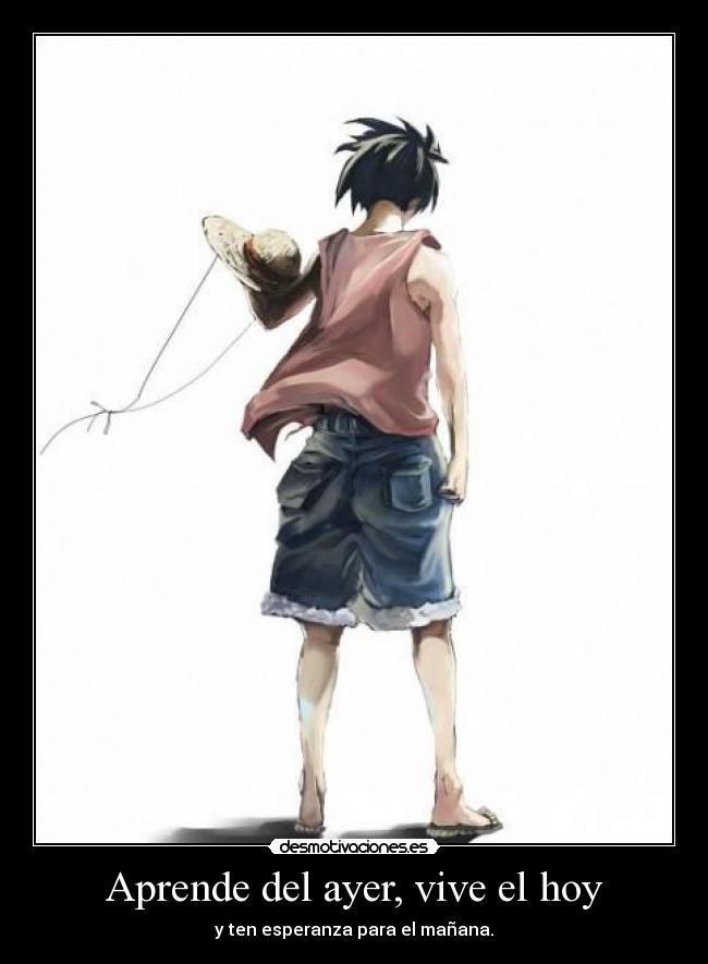 carteles one piece luffy anime manga frase dijo zayn creo desmotivaciones