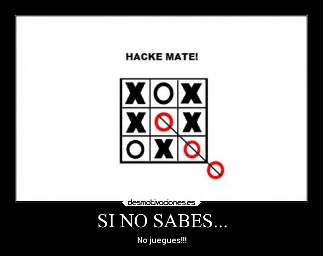 SI NO SABES... -