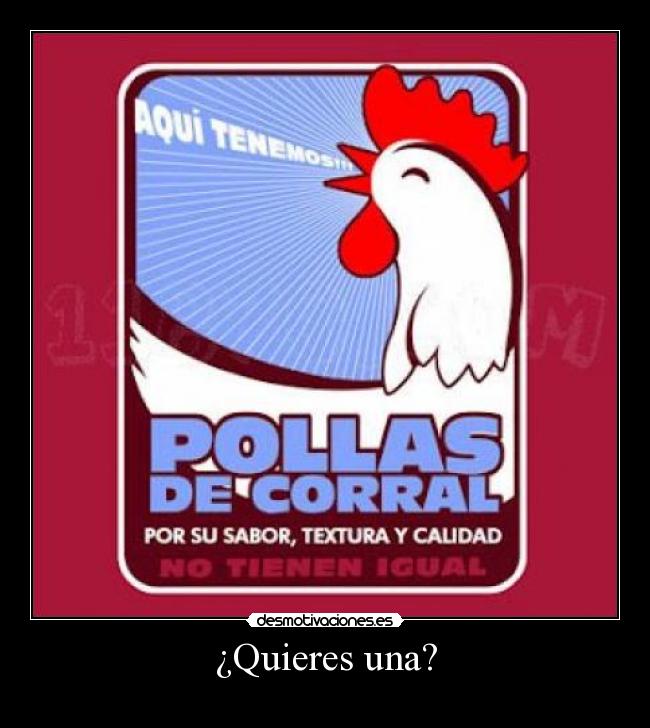 ¿Quieres una? -
