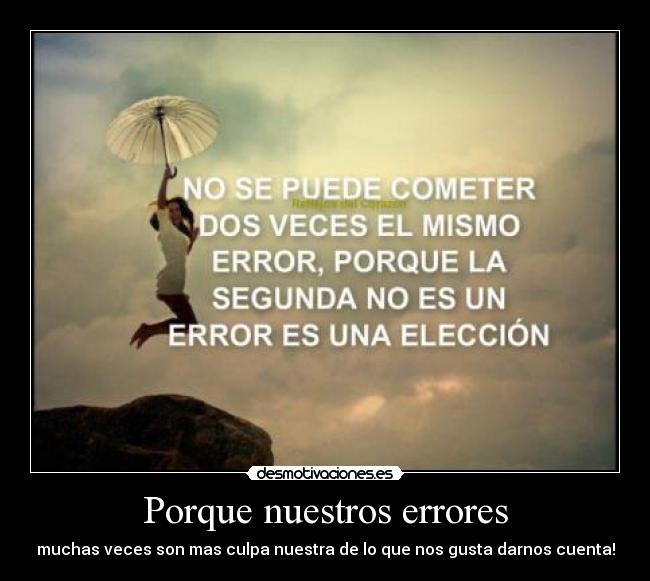 Porque nuestros errores -