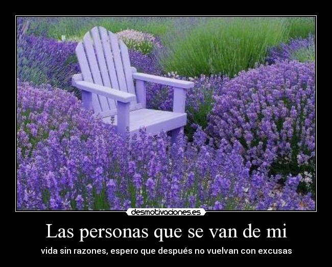Las personas que se van de mi -