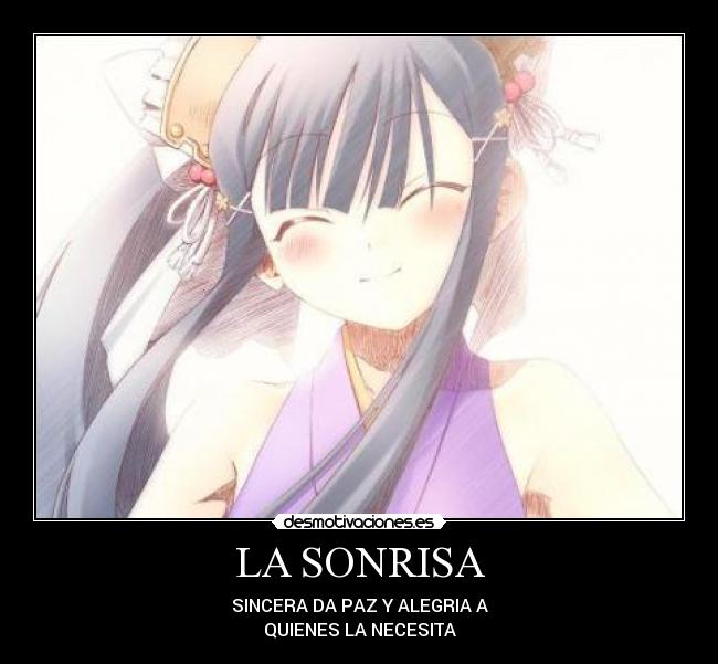 carteles sonrisa anime desmotivaciones