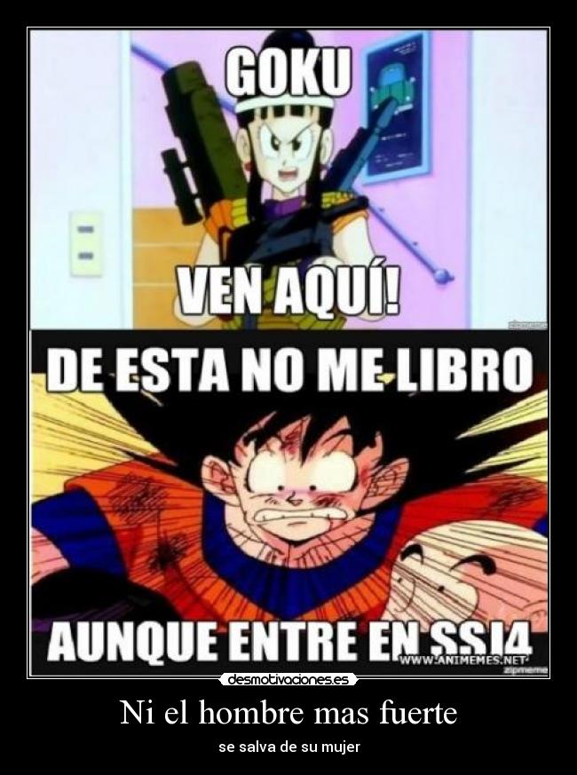 Ni el hombre mas fuerte - se salva de su mujer