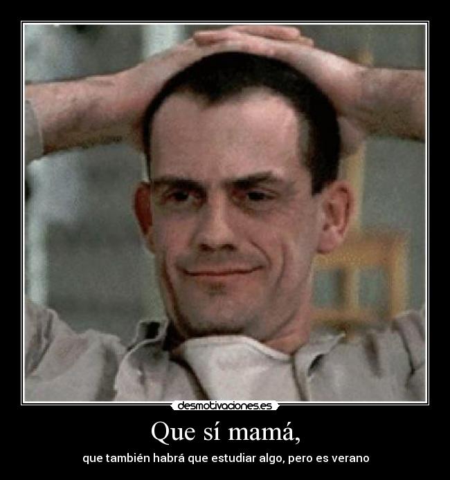 Que sí mamá, - que también habrá que estudiar algo, pero es verano
