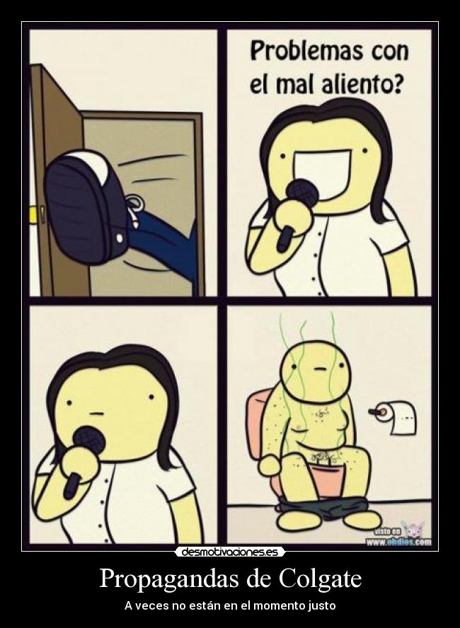 carteles colgate desmotivaciones