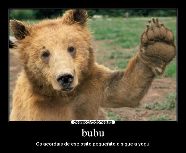 bubu - Os acordais de ese osito pequeñito q sigue a yogui