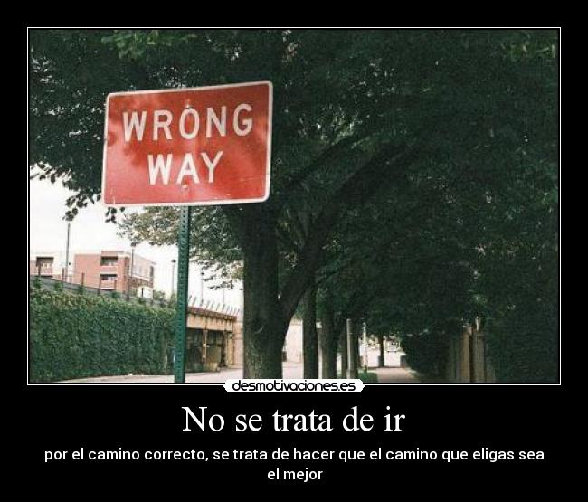 No se trata de ir -