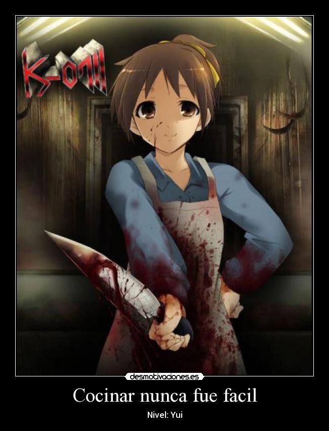 carteles anime yui cocinar nunca fue tan facil desmotivaciones