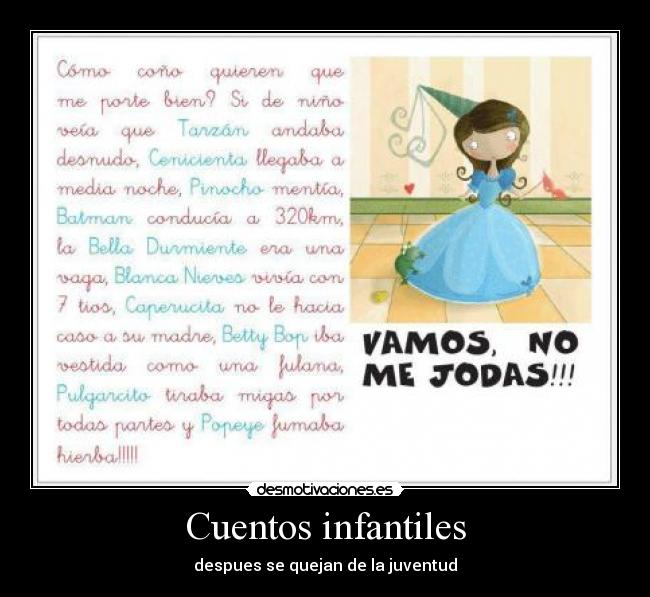 Cuentos infantiles - despues se quejan de la juventud