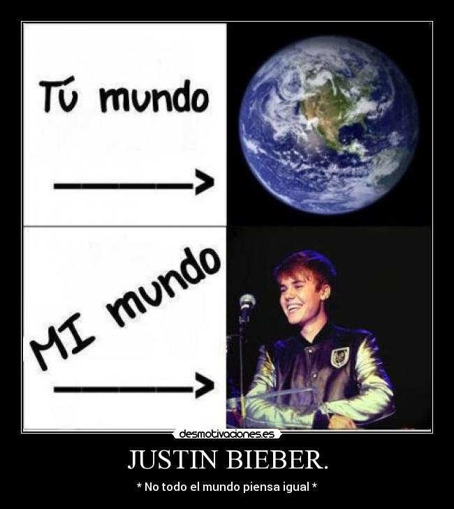 JUSTIN BIEBER. - * No todo el mundo piensa igual *