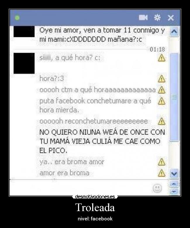 Troleada - nivel: facebook